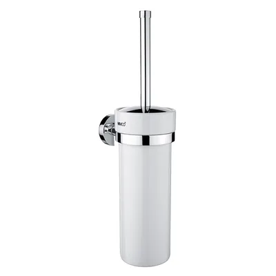 Produktbild von Nimco Unix - Toilettenbürstengarnitur, Wandmontage, weiß Keramik / chrom UN 13094K-26