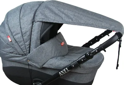 Produktbild von BABYLUX Sonnenschutz SONNENSEGEL für Kinderwagen Buggy UV Schutz 55. Grey Flex