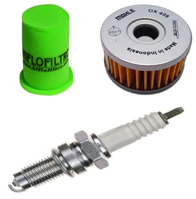 Immagine prodotto di Kit di manutenzione per Suzuki GN 250 1985-1997: filtro aria, filtro olio, candela di accensione di pamoto - Nuovo