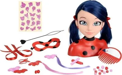 Obrázok produktu pre Kadernícka hlava Miraculous Ladybug, BANDAI, červená, licencia Miraculous, od 4 rokov