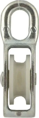 Produktbild von Einfache Blockseilrolle aus verzinktem Stahl und Kunststoff für Seile bis 10 mm Ø