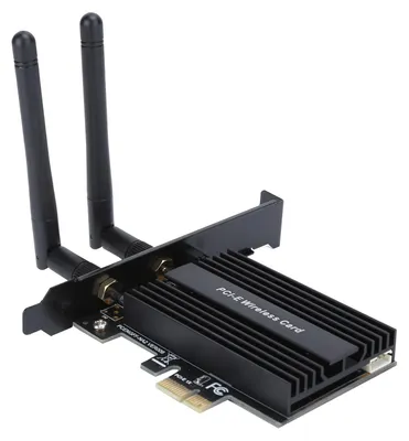 Zdjęcie produktu dla Karta sieciowa PCI Express WiFi 6 3000 Mb/s dla procesora Intel AX200 Pro 802.11ax 2,4 GHz/5 GHz z obsługą Bluetooth 5.0, czarna
