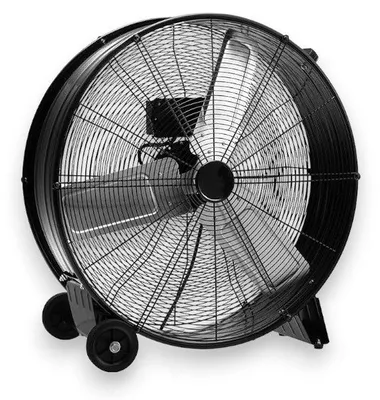 Obrázok produktu pre Priemyselný podlahový ventilátor s priemerom 60 cm, vysoká rýchlosť, s kolieskami na presun, 220 V – 50 Hz