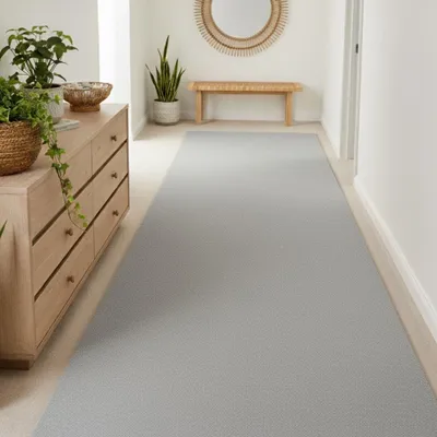 Produktbild von Steffensmeier Kurzflor Teppich Läufer Capri | strapazierfähig für Wohnzimmer und Fur | Größe: 80x500 cm