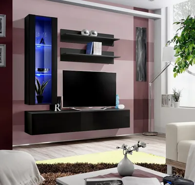 Produktbild von Luxus tv Ständer rtv sideboard Moderne Wohnzimmer Wohnwand Holzmöbel Regal