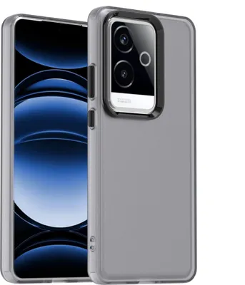 Produktbild von Handyhülle für Realme GT6 Schlank Durchscheinend Matt Stoßfest Schutzhülle Schwarz