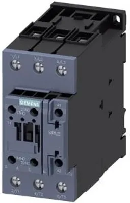 Productafbeelding van Siemens 3RT20351NB30, 3RT2035-1NB30, contactor voor wisselstroom, type AC-3: 18,5 kW, 400V, 1 normaal open contact + 1 hulpcontact, nominale stroom 20A