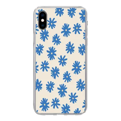 Produktbild von MuchoWow® Handyhülle Schutzhülle Hülle für iPhone Xs Blume - Muster - Minimalismus Silikon Softcase Handy Hülle - Handytasche