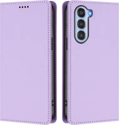 Produktbild von Handyhülle für ZTE Nubia S, Kunstleder Klapphülle Stoßfeste Magnetische Hülle mit Ständer Violett