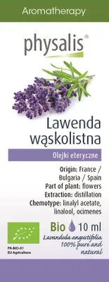 Obrázok produktu pre ESENCIÁLNY OLEJ LEVANDUĽ BIO 10 ml - PHYSALIS