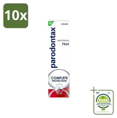 Image de 10 tubes de dentifrice Parodontax Protection Complète Blanchissant - 75 ml - Lot de 10 pièces