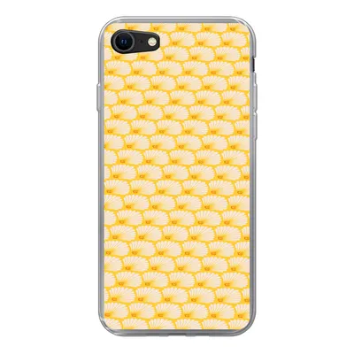 Produktbild von MuchoWow® Handyhülle Schutzhülle Hülle für iPhone SE 2022 Art Deco - Design - Muschel - Gelb Silikon Softcase Handy Hülle - Schutzhülle