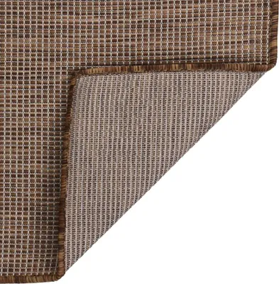 Produktbild von vidaXL Outdoor-Teppich Flachgewebe 120x170 cm Braun