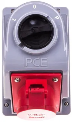 Immagine prodotto di Prese multiple con interruttore, L-0-P, 16A, 5P, 400V, IP44, modello COMBO-POL, codice prodotto 960615401W