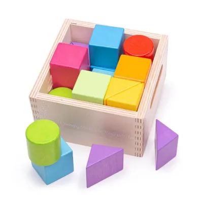 Produktbild von Bigjigs Baby First Holzwürfel Set 17 Teile