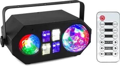 Produktbild von BeamZ LEDWAVE, Disco Laserprojektor, Schwarz, LED, 11 Lampen, 4 W, Auto, Master/Slave, Ton aktiviert
