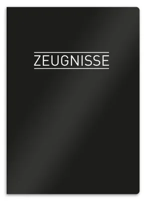 Produktbild von Urkundenmappe DIN A4 – Präsentationsmappe mit 20 extra stabilen Fächern (für 40 Dokumente) – stabile Kunststoffhülle – Dokumentenmappe für Urkunden und Diplome – schwarz