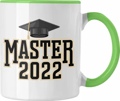 Produktbild von Trendation - Master 2022 Abschluss Geschenk Tasse Bestanden Studium Prüfung Graduation (Grün)