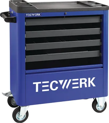 Produktbild von TECWERK Werkstattwagen B855xT400xH895mm 300kg 4 Schubl.Stahlbl.TECWERK