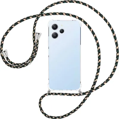Produktbild von Handykette Backcover-Schutzhülle mit Band (Metall silberfarben) für Xiaomi Redmi 12 (6.79'') - camouflage