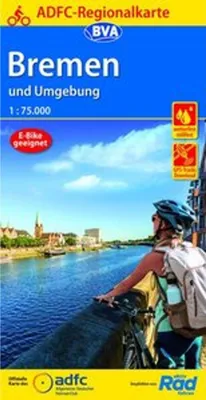 Produktbild von ADFC-Regionalkarte Bremen und Umgebung, 1:75.000, mit Tagestourenvorschlägen, reiß- und wetterfest, E-Bike-geeignet, GPS-Tracks Download