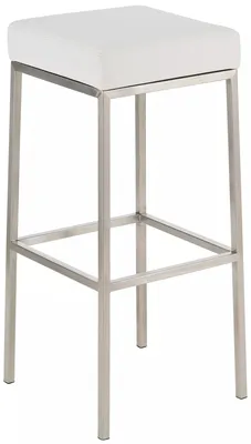 Immagine prodotto di In And OutdoorMatch Sgabello da bar Colten - Senza schienale - Set di 1 - Ergonomico - Sgabelli da bar per cucina o mensa - Quadrato - Bianco - Altezza seduta 85cm