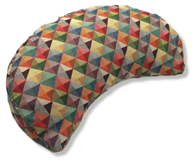 Yogakissen Halbmond, Meditationskissen 40x14 cm, waschbar, handgefertigt