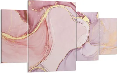 Produktbild von Bild auf Leinwand - Leinwandbild - 4 Teile - Abstraktion Marmor Rosa - 160x90cm - Wand Bild - Wanddeko - Wandbilder - Leinwanddruck - Bilder - Wanddekoration - Leinwand bilder - DL160x90-4528