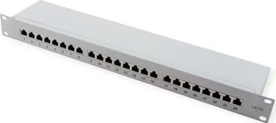 Immagine prodotto di VALUE Patchpanel 19'' cat. 6a STP, 24 porte, grigio (26.99.0365)