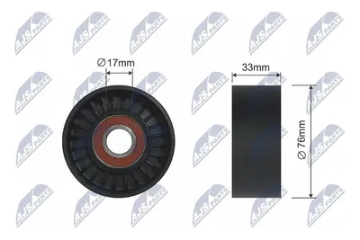 Produktbild von NTY Umlenkrolle Keilriemen RNK-HY-515 für KIA SORENTO I (JC) 33mm 17mm