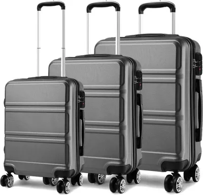 Produktbild von ABS Kabinenkoffer, Hartschale, leicht, 55 cm, Handgepäck mit TSA-Schloss 38 l Kofferset, ABS-Hartschalen-Hartschalenkoffer-Trolley mit TSA-Schloss