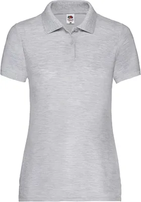 Produktbild von Fruit of the Loom 63-212-0 | Lady-Fit 65/35 Damen Poloshirt - Farbe: Heather Grey - Größe: M