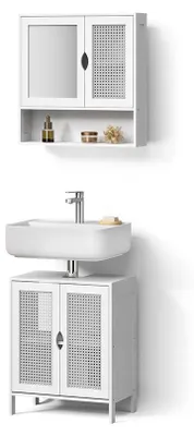 Image de Meubles bain Livinity Mincio Blanc 2 parties, Model 62473