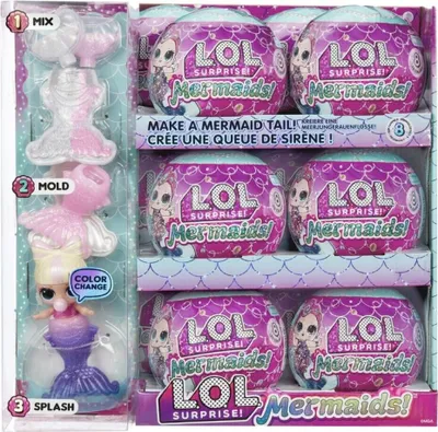 Produktbild von L.O.L. Surprise! Mermaids! Tots - Make Your Own Color Change Tails, Mini-Puppe, Weiblich, 4 Jahr(e), Junge/Mädchen, Mehrfarbig