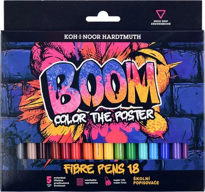 Image de Marqueurs Koh-i-noor 18 couleurs