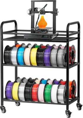 Produktbild von 3D-Drucker Filament Lagerregal - Filamentspulenhalter mit 3 Ebenen - Organizer für 3D-Druckmaterialien