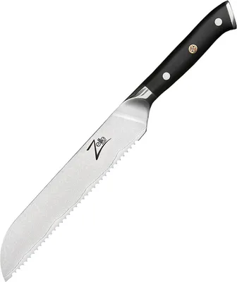 Produktbild von Zelite Brotmesser, 20,3 cm Damastmesser, Scharfes Küchenmesser, Messer japanischer Art für Zuhause & Gastro, Profi-Messer Scharf, Damast Kochmesser für Küche, Damaszener Messer mit Nahtloser Verarbeitung