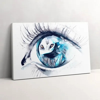 Produktbild von Wolfsblick – Leinwandbild Wandbild – 30x20 cm – Leinwandbilder – Wandbilder – Schlafzimmer – Flur