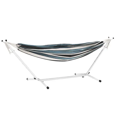 Produktbild von Kondela Hängematte Kabuki Doppelt 220x160 cm - Muster Blau Streifen