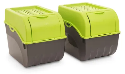 Produktbild von Novaliv 2x Groß 9L grün Gemüsebox Kartoffel Aufbewahrungsbox Vorratsdose Obstaufbewahrung Behälter Obsttopf