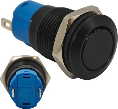 Obrázok produktu pre Zapínač/vypínač, tlačidlo 12 mm čierne