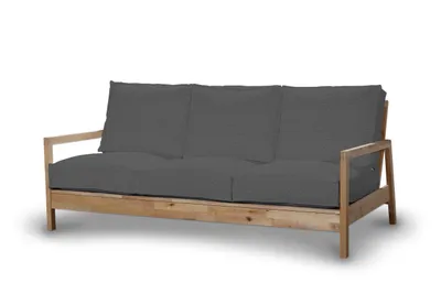 Produktbild von Dekoria Bezug für Lillberg 3-Sitzer Sofa, dunkelgrau, Sofahusse, Lillberg 3-Sitzer