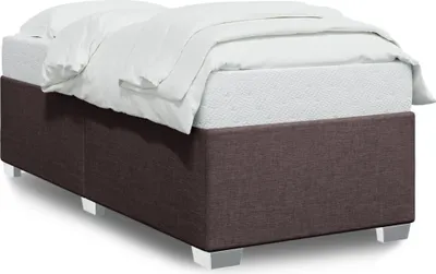 Produktbild von vidaXL Bettgestell ohne Matratze Dunkelbraun 80x200 cm Stoff