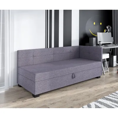 Obrázok produktu pre Jednolôžková posteľ 90x195 LEJLA PLUS 1 s úložným priestorom - šedá