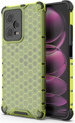 Produktbild von Mobigear Honeycomb  POCO X5 Pro Hülle Hardcase Backcover Stoßfest - Grün