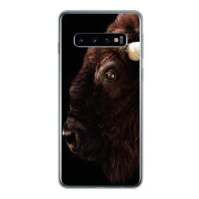 Produktbild von MuchoWow® Handyhülle Schutzhülle Hülle für Samsung Galaxy S10 Bison - Horn - Porträt Silikon Softcase Handy Hülle - Handytasche