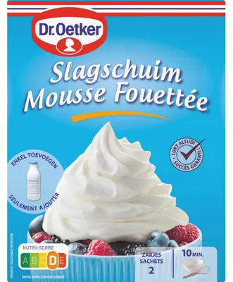 Produktbild von Dr. Oetker Slagschuim 70 g – Leichtes Schlagpulver für cremige Schlagsahne