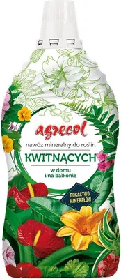 Zdjęcie produktu dla Nawóz mineralny do roślin kwitnących w domu i na balkonie AGRECOL 1L