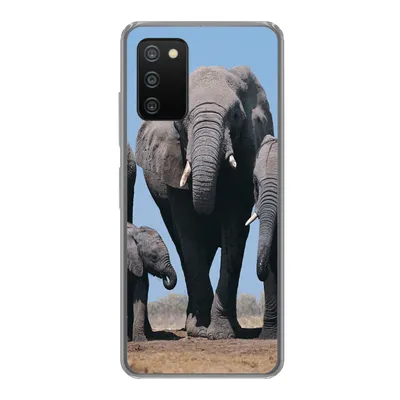 Produktbild von MuchoWow® Handyhülle Schutzhülle Hülle für Samsung Galaxy A03s Elefant - Prärie - Tiere - Natur Silikon Softcase Handy Hülle - Schutz