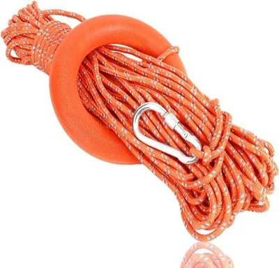 Image de Corde de sauvetage 6 mm - 30 mètres, en PVC - Étanche - Forte résistance à la traction - Qualité supérieure - Haute visibilité - Corde de sauvetage
